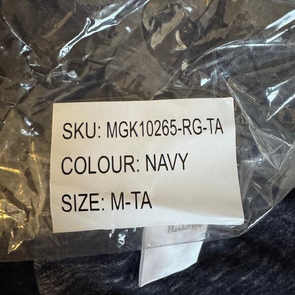 Hawker Rye Polo Shirt Navy Short Sleeve Cotton NWT Medium Tall - Picture 8 of 8